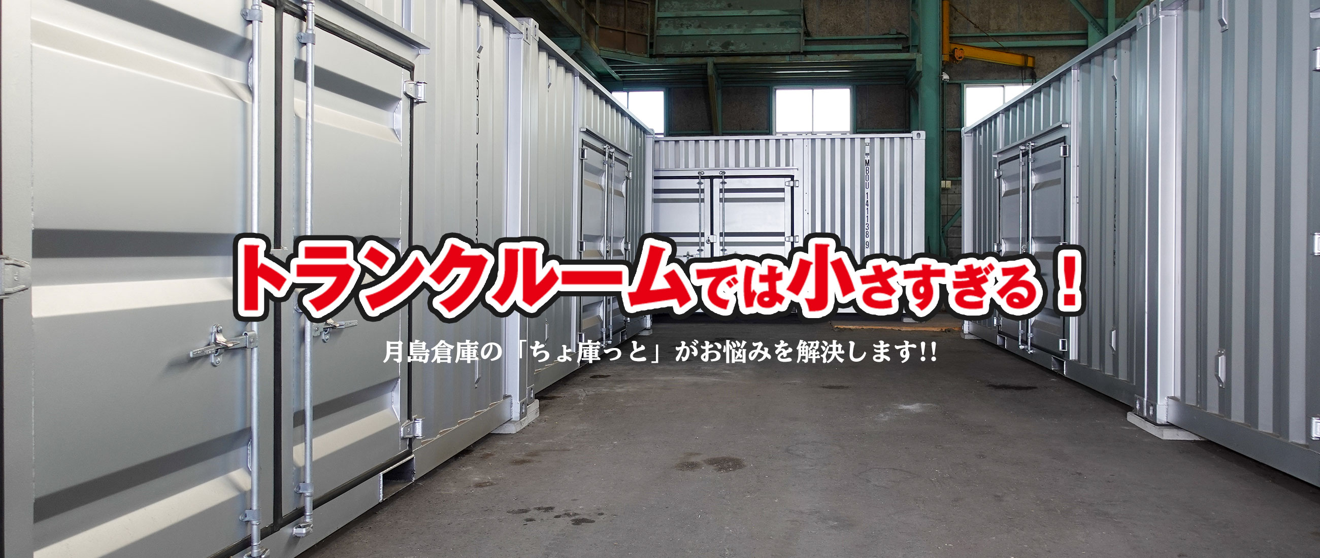 トランクルームでは小さすぎる！月島倉庫の「ちょ庫っと」がお悩みを解決します!!